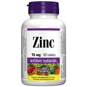 Webber Naturals Zinok 15 mg 90 tabliet glukonát