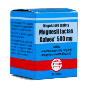 Magnesii lactas Galvex 500 mg (Magnéziové tablety) tbl 50x500mg