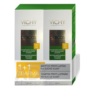 Vichy DERCOS ANTI-PELLICULAIRE na suché vlasy DUO 200ml+200ml