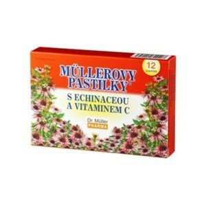 MÜLLEROVE PASTILKY s echinaceou a vitamínom C 12 kusov