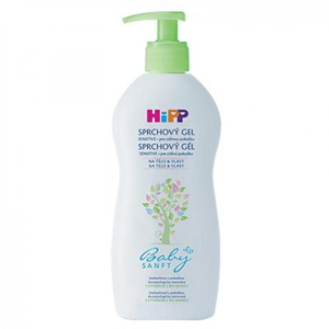 HiPP BabySanft detský sprchový gél na telo a vlasy 400 ml