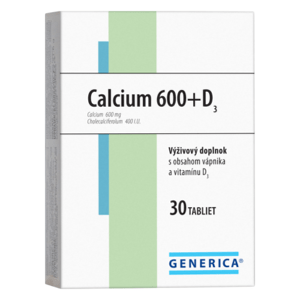 GENERICA Calcium 600+D3 tbl 30x600mg