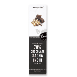 Vegalife Čokoláda 70% s Sacha Inchi orieškami 80g