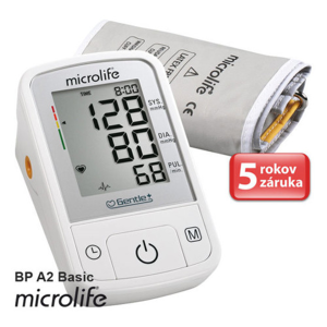 MICROLIFE BP A2 Basic automatický tlakomer na rameno s adaptérom 1ks