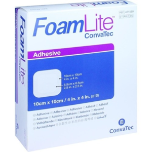 ConvaTec Foam Lite penové krytie na rany 10x10 cm, 1x10 ks 10ks