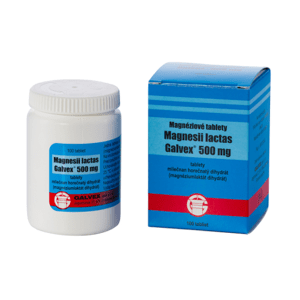 Magnesii lactas Galvex 500 mg (Magnéziové tablety) tbl 100x500mg