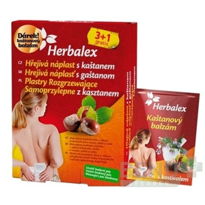 Herbalex Hrejivá náplasť s gaštanom 4ks+darcek