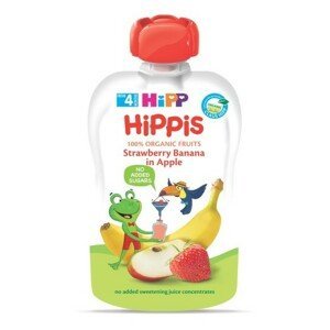 HiPP Hippis 100% Ovocie jablko banán jahoda 100 g