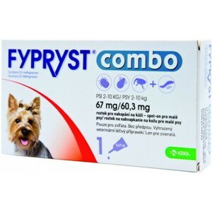 FYPRYST combo 67 mg/60,3 mg PSY 2-10 KG 1x0,67ml