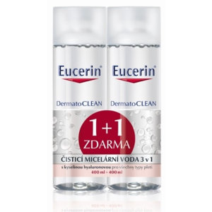 Eucerin DermatoCLEAN čistiaca micelárna voda 3v1, 1+1 zadarmo 2x400 ml