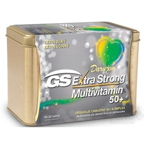 GS Extra Strong Multivitamín 50+ darček 2019 tbl (zlatá dóza) 90+30 (120 ks)