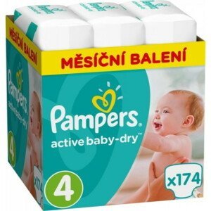 PAMPERS Active baby 4 maxi 9-14 kg 174 kusov