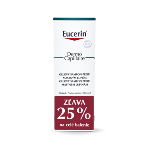 EUCERIN DermoCapillaire gelový šampón proti mastným lupinám set 2x250 ml