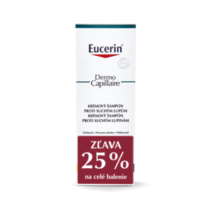 EUCERIN DermoCapillaire kremový šampón proti suchým lupinám set 2x250 ml