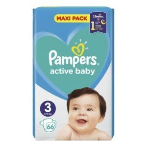 PAMPERS Active baby maxi pack 3 midi 66 ks