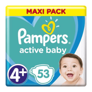 PAMPERS Active baby maxi pack 4+ MaxiPlus 53 kusov