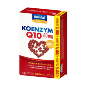 REVITAL Koenzym Q10 100 mg + vitamin E + selén max 30 + 30 kapsúl ZADARMO