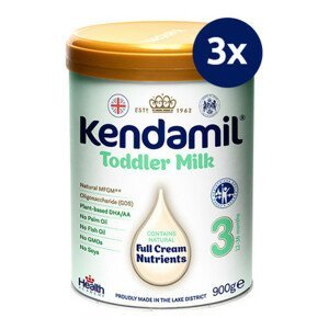 KENDAMIL Batoľacie dojčenské mlieko 3 DHA+ 900 g - balenie 3 ks
