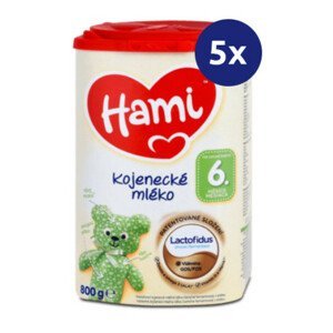 HAMI Dojčenské mlieko 6+ 800 g - balenie 5 ks