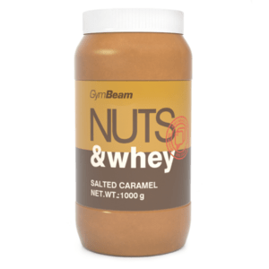 GYMBEAM Proteínové arašidové maslo Nuts & Whey príchuť slaný karamel 1 kg