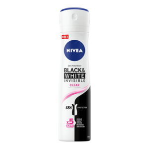 NIVEA Anti-perspirant black & white clear sprej 150 ml