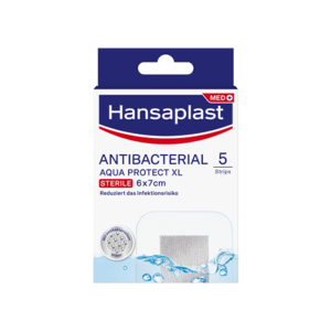 HANSAPLAST MED antibacterial aqua protect XL 6 x 7 cm 5 kusov