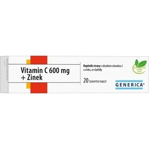 Generica Vitamin C 600 mg + Zinok 20 šumivých tabliet