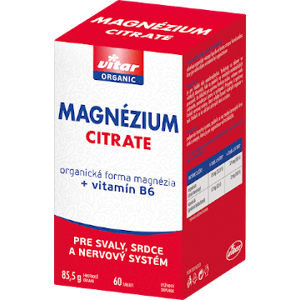 Vitar magnézium citrate + vitamín B6 60 tabliet