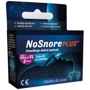 NoSnorePlus silikónová vložka do nosa: veľkosť XL 3ks + veľkosť M 1ks ZADARMO