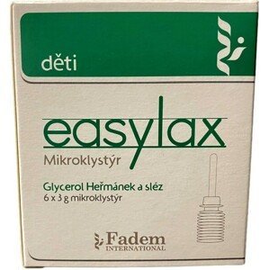 Easylax Mikroklystýr pre deti 6 x 3 g