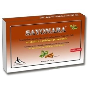 Sayonara Aromatizovaná sypká zmes zeleného a čierneho čaju so škoricou s príchuťou pomaranča 100 g