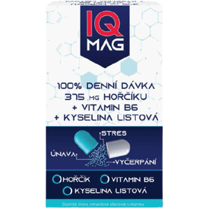 IQ Mag Horčík + B6 + kyselina listová 60 kapsúl