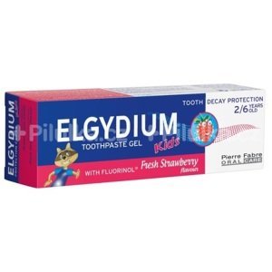 Elgydium KIDS Gélová zubná pasta s fluorinolom pre deti s príchuťou jahody 50 ml