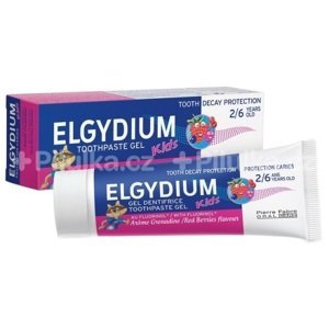 Elgydium KIDS gélová zubná pasta s fluorinolom pre deti s príchuťou lesného ovocia 1x50 ml 50 g