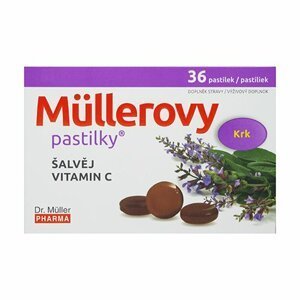 Dr.Muller Mullerove pastilky so šalviou a vitaminom C 36 ks