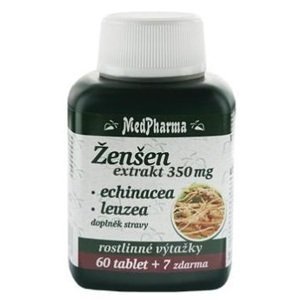 MedPharma Ženšen 350 mg + Echinacea + Leuzea 67 tabliet