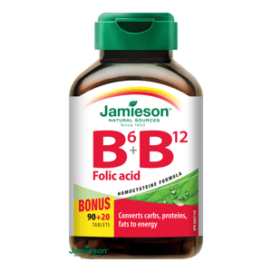 Jamieson Vitamíny B6, B12 a kyselina listová 110 tabliet