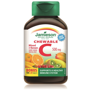 Jamieson Vitamín C 500 mg mix príchutí 120 tabliet