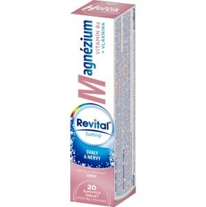 Revital Magnézium + Vitamín B6 s príchuťou grepu 20 šumivých tabliet