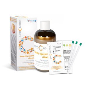 Lipo C Ascor sir. 1x + testovacie prúžky 4 ks, vitamín C s lipozomálnym vstrebávaním 1 x 136 ml
