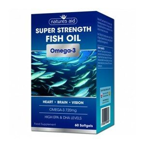 Natures Aid SUPER STRENGTH Omega 3 (707 mg Omega 3) 60 kapsúl
