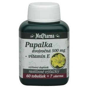 MedPharma Pupalka dvojročná 500 mg + Vitamín E 67 kapsúl