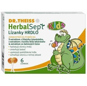 Dr. Theiss HerbalSept Kids hrdlo Lízanky 6 ks
