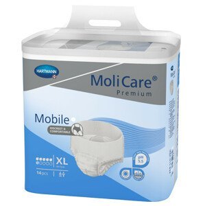 MoliCare Premium Mobile 6 kvapiek XL modré plienkové nohavičky naťahovacie 14 ks