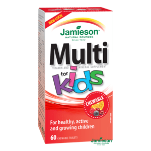 Jamieson Multi Kids multivitamín tablety na cmúľanie pre deti so železom 60 ks