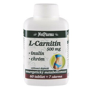 MedPharma L-Carnitín 500 mg + Inulín + Chróm 67 tabliet