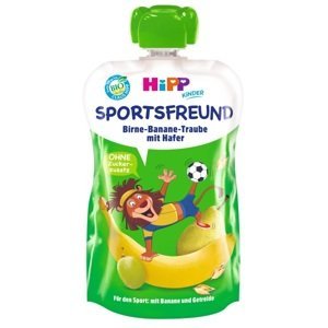 HiPP Sport BIO Kapsička ovocno-obilný príkrm hruška, banán, biele hrozno a ovos 120 g