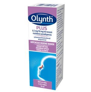 Olynth PLUS 0,5 mg/50 mg/ml nosová roztoková aerodisperzia na liečbu nádchy u detí od 2 rokov, 10 ml