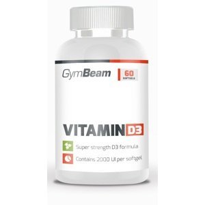 GymBeam Vitamin D3 2000 IU, bez príchute 120 mäkkých kapsúl