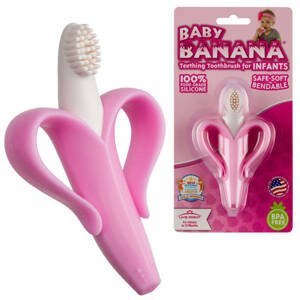 Baby Banana Prvá kefka - Banán - rúžová